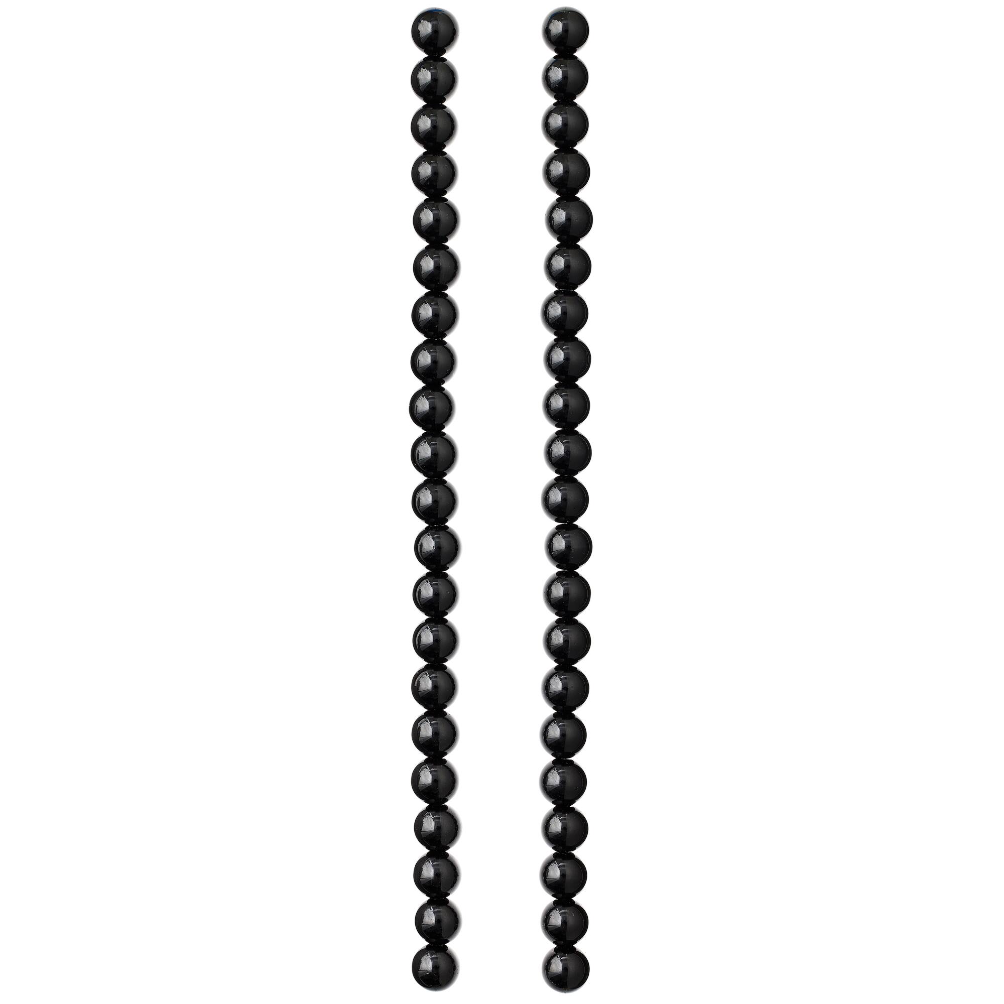 9 Pack: Black Round Jasper Beads, 8mm by Bead Landing™